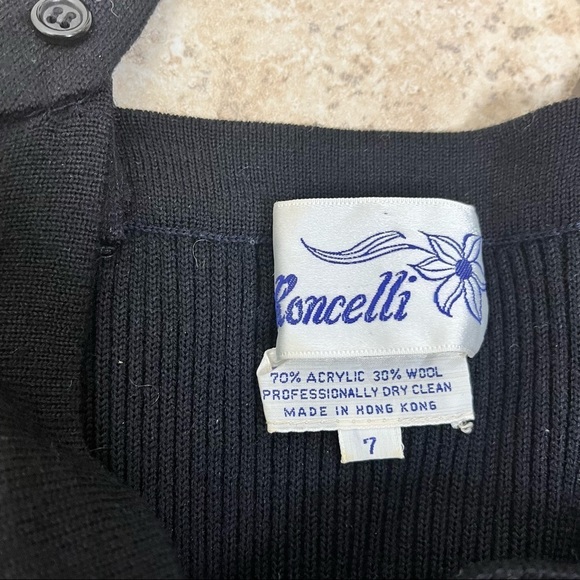 Vintage Roncelli black knit button down Maxi dress - Picture 6 of 10